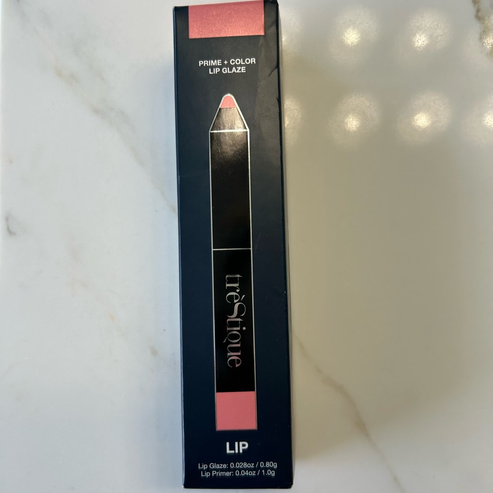 treStiQue Prime + Color Lip Glaze - Paris Pink Full Size NIB
